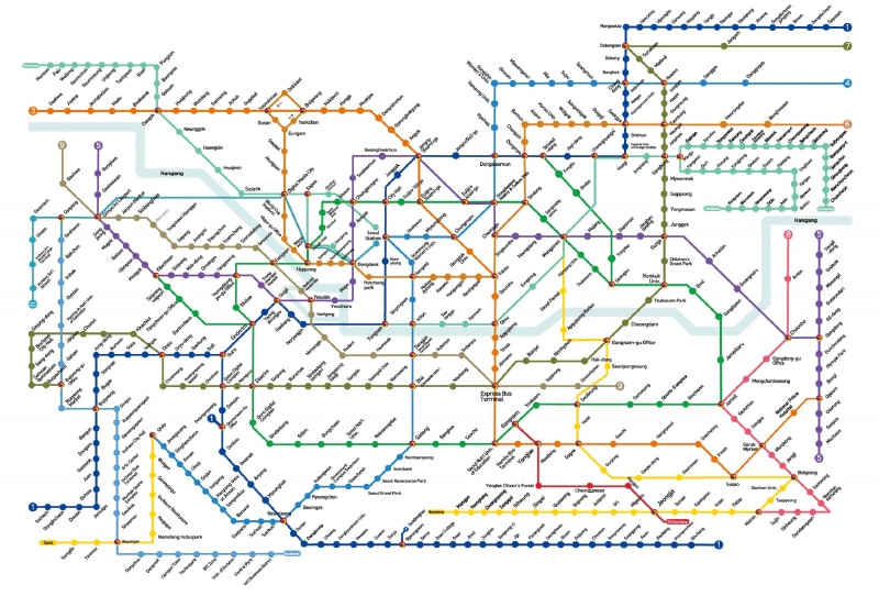 Bản đồ hệ thống tàu điện ngầm Seoul