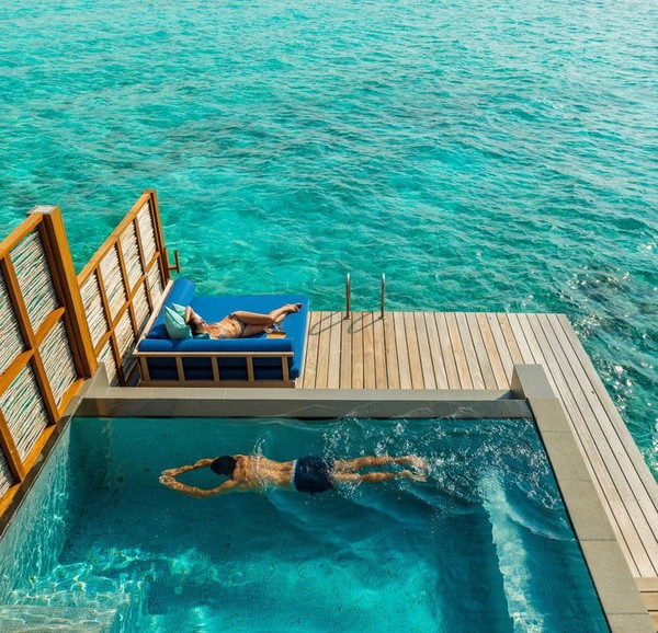 Những villa được xây trên mặt biển của Maldives