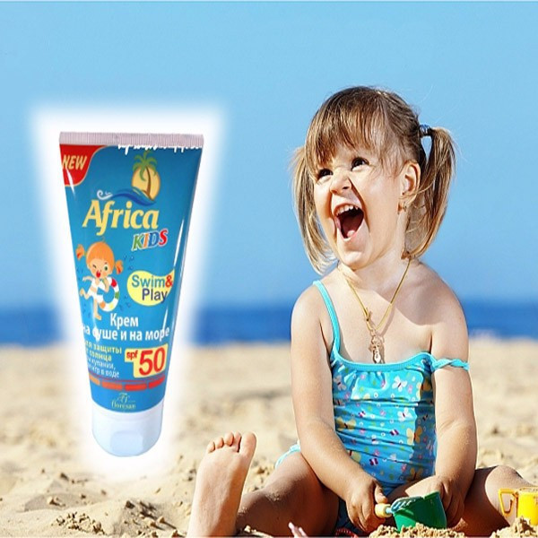 ﻿Kem chống nắng trẻ em Africa Kids SPF 50 được thiết kế đặc biệt cho làn da của bé dưới ánh nắng mặt trời và dưới nước.