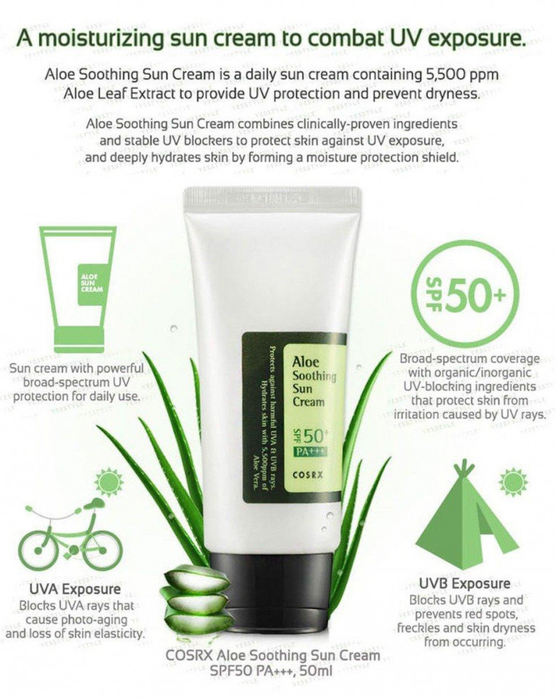 Kem Chống Nắng COSRX Aloe Soothing Sun Cream SPF50+ PA+++