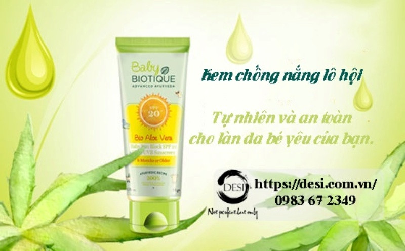 KEM CHỐNG NẮNG EM BÉ ORGANIC – BIO ALOE VERA