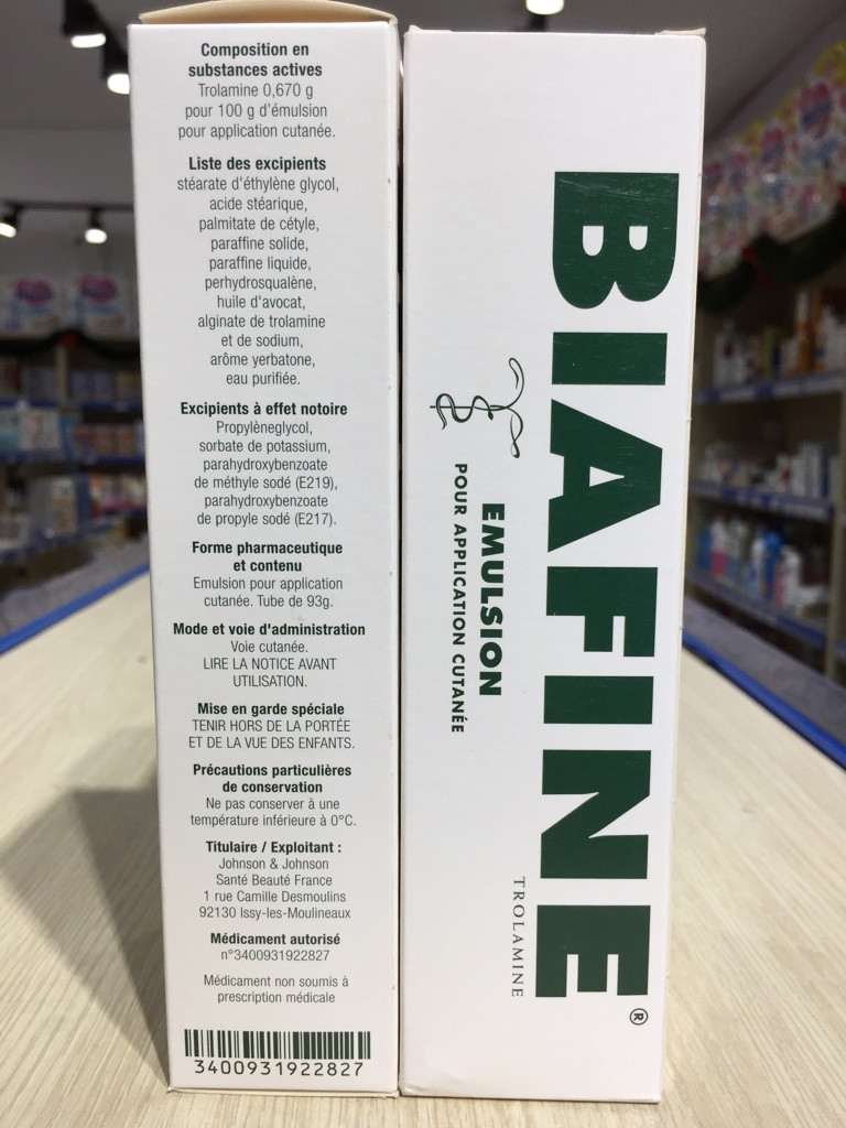 Kem trị bỏng Biafine Elmusion 93g của Pháp dùng sơ cứu ngay vết bỏng, giúp vết thương nhanh lành và hạn chế để lại sẹo