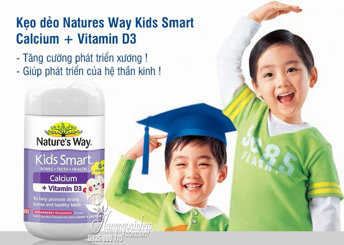 Kẹo dẻo Nature’s Way Kids Smart Calcium + Vitamin D3