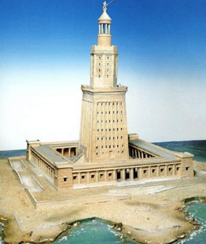 Hải đăng Alexandria được xây dựng vào thế kỷ thứ 3 trước Công nguyên