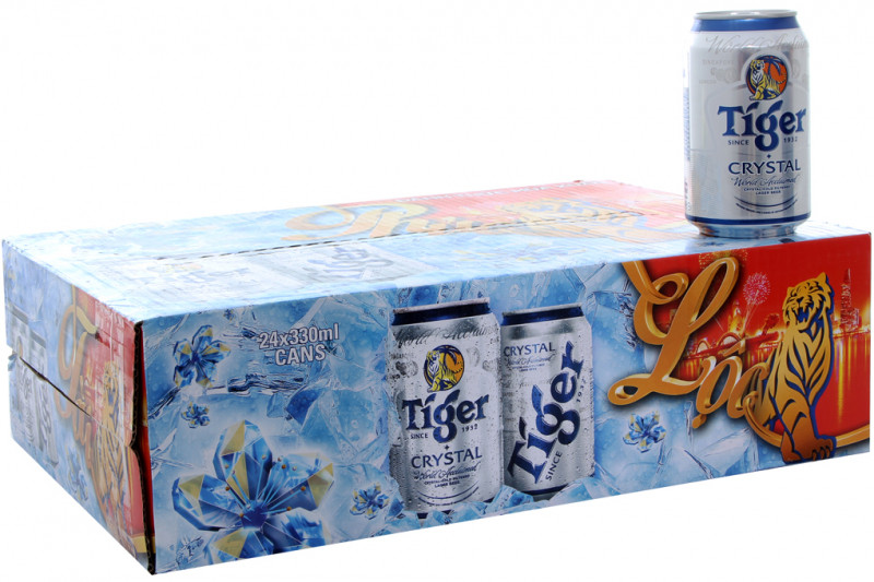 Tiger Crystal Beer (Việt Nam, Thùng 24 Lon 330ml)