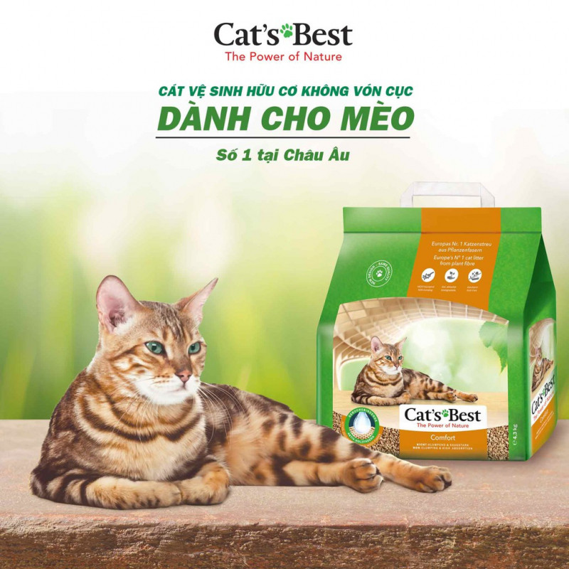 Cát Vệ Sinh Hữu Cơ Cho Mèo Cat'sBest