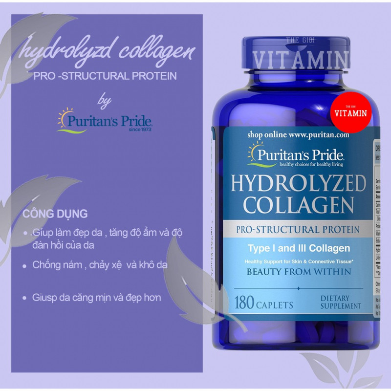Collagen thủy phân Puritan's Pride Hydrolyzed Collagen