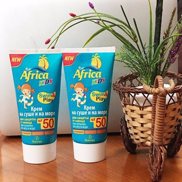 Africa Kid SPF 50+ là sản phẩm chăm sóc da dành cho trẻ em của Nga