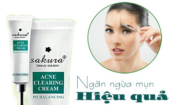 Ngăn ngừa mụn hiệu quả bằng kem trị mụn Sakura