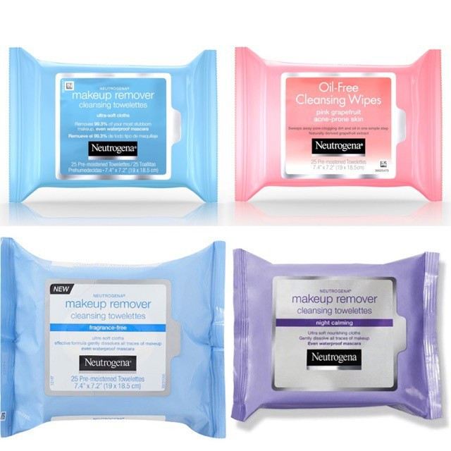 Khăn tẩy trang Neutrogena Night Calming Towelettes & Wipes