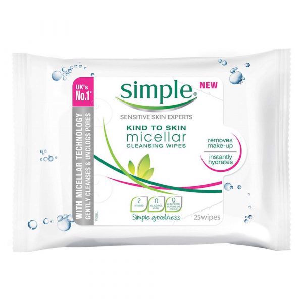 Khăn tẩy trang Simple Kind to Skin Micellar Cleansing Wipes