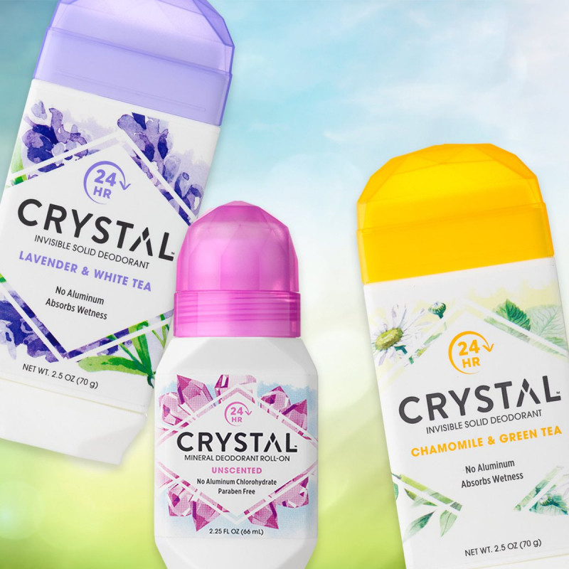 L﻿ăn khử mùi Crystal dạng không mùi an toàn, lành tính, được chứng nhận bởi Trung tâm Điều trị ung thư.