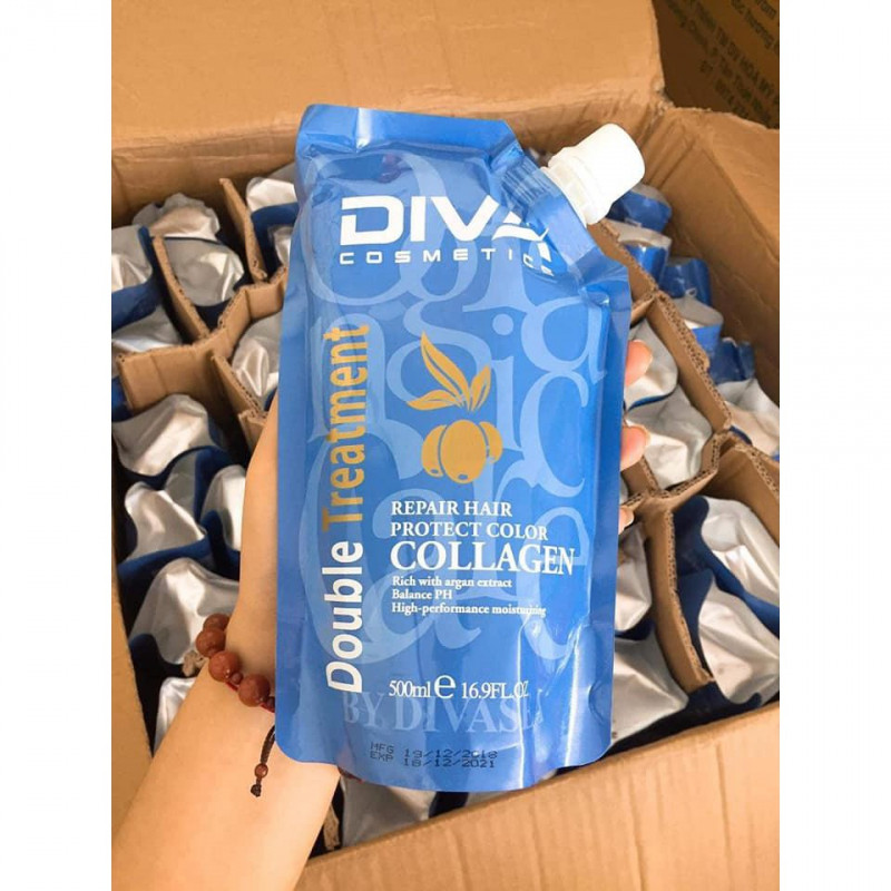 Kem ủ tóc Collagel Diva Italy phục hồi tóc hư tổn