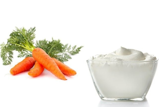 Mặt nạ trắng da từ cà rốt và sữa chua