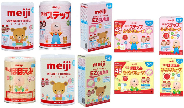 Tất cả các loại sữa Meiji cho bé