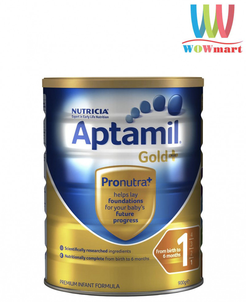 Sữa bột Số 1 cho bé 0 – 6 tháng Aptamil Gold+ Step 1 Infant Formula 900g