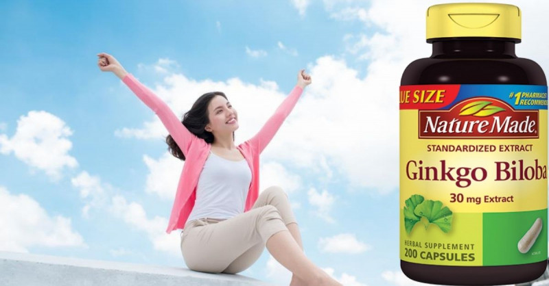 Viên uống bổ não tăng cường trí nhớ Nature Made Ginkgo Biloba 30mg