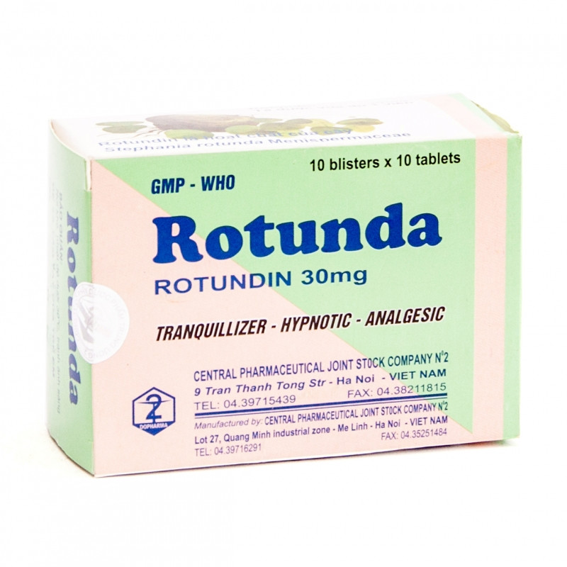 Rotunda được dùng trong các trường hợp lo âu, căng thẳng