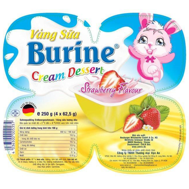 Váng sữa Burine có hàm lượng chất béo cao﻿