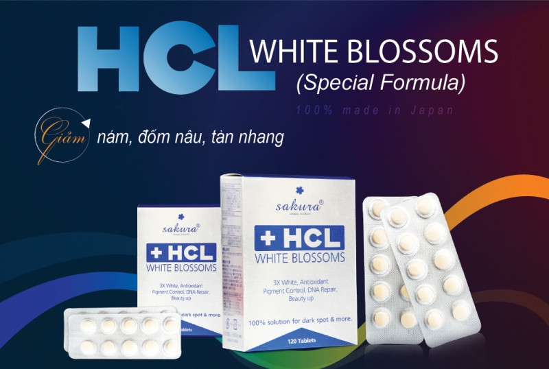 Viên uống trắng da trị nám Sakura Hcl White Blossom