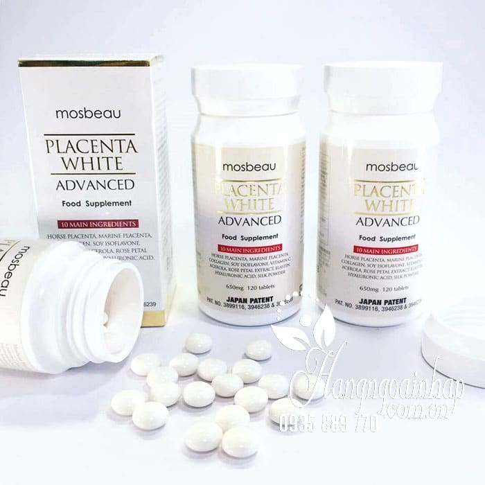 Viên uống trắng da trị nám Mosbeau Placenta White Advanced