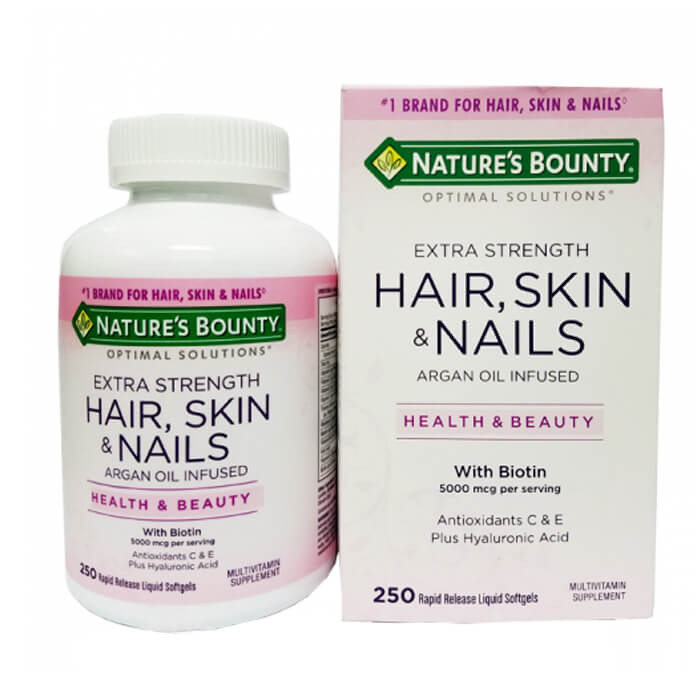 Viên uống Nature’s Bounty Optimal Solutions Hair, Skin & Nails 250 viên