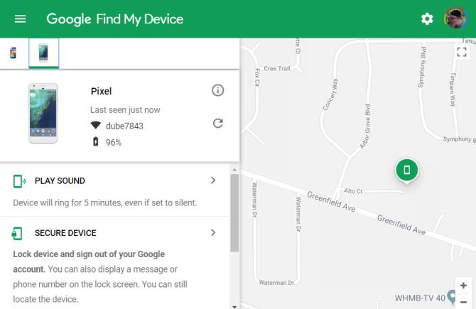 Find My Device của Google