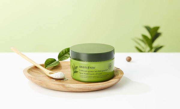 Mặt Nạ Dạng Bột Chiết Xuất Trà Xanh Innisfree 5-Minute Green Tea Leaf Powder Face Mask