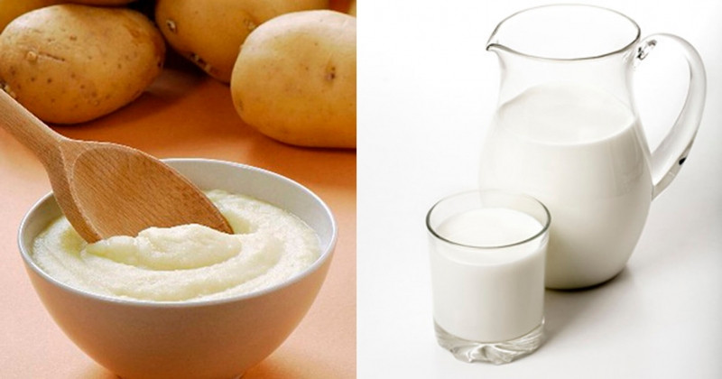 Với mặt nạ khoai tây và sữa tươi, làn da khô sẽ không những được cải thiện đáng kể mà còn trắng dần lên.