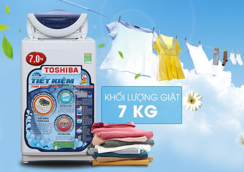 Máy giặt cửa trên TOSHIBA AW-A800SV(WB) 7 kg