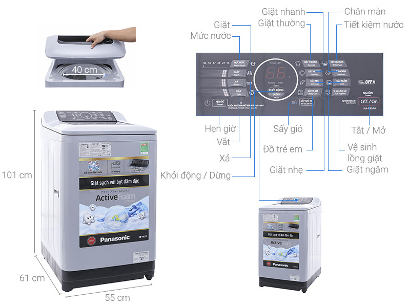 Máy giặt Panasonic 8.5 kg NA-F85A4HRV