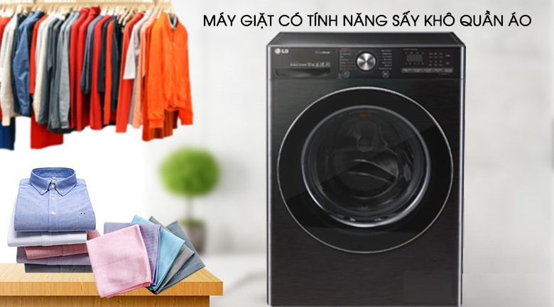 Máy giặt sấy LG Inverter 10.5 kg FV1450H2B