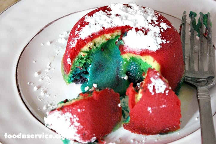 Rainbow Lava Cake