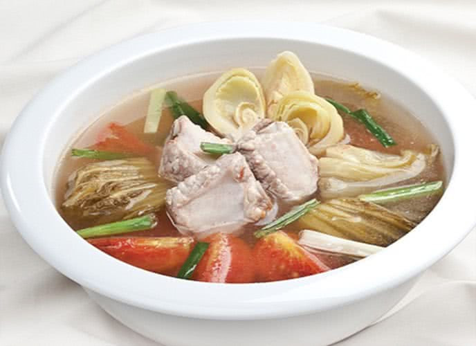 Canh sườn nấu canh dưa chua