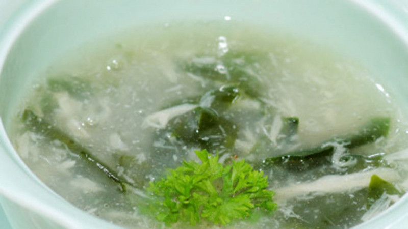 Món súp rong biển hải sản