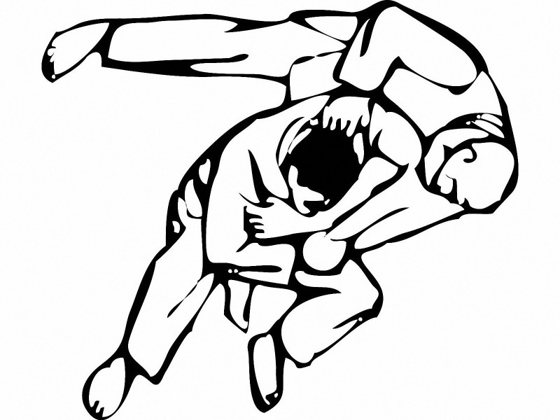 Rèn luyện sức khỏe bằng những bài tập Judo.