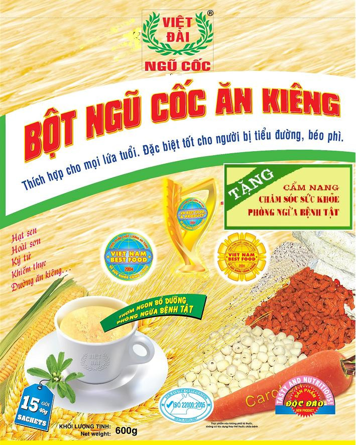 Bột ngũ cốc ăn kiêng Việt Đài bịch 600g