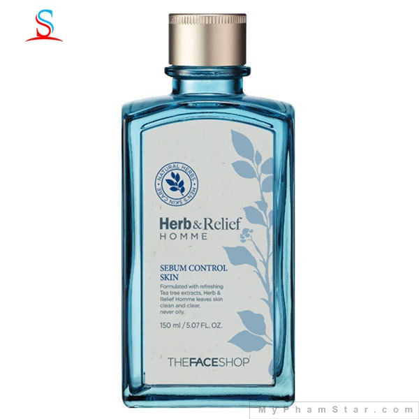 Nước hoa hồng Herb & Relief Homme Sebum Control Skin