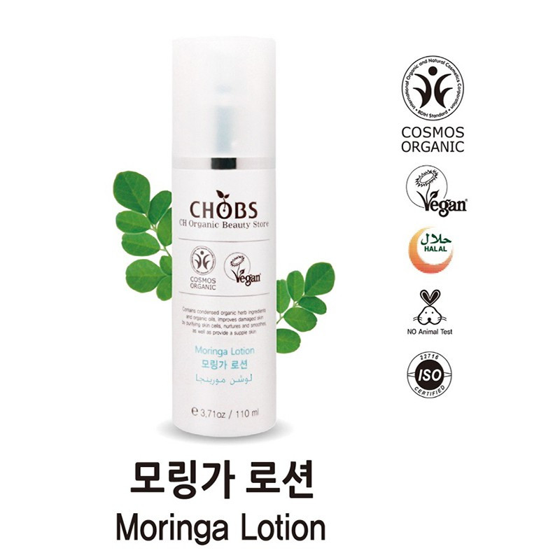 Nước hoa hồng chiết xuất lá chùm ngây organic Chobs Moringa Lotion.