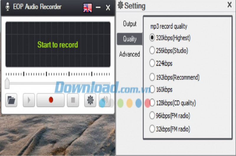 Bạn có thể vừa chơi vừa thu lại bản nhạc yêu thích của mình với EOP Audio Recorder