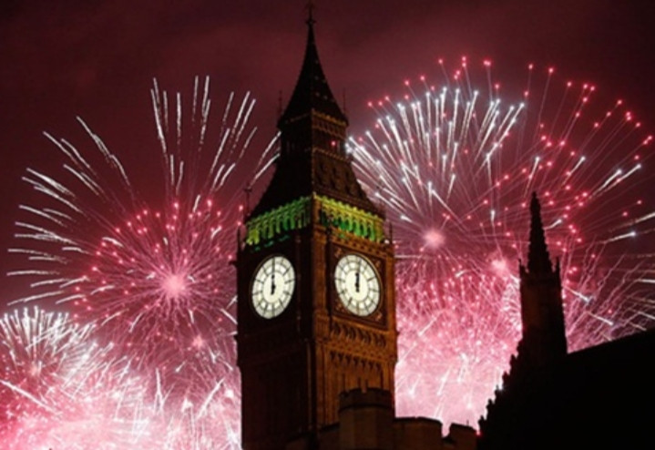 Pháo hoa đón năm mới của nước Anh