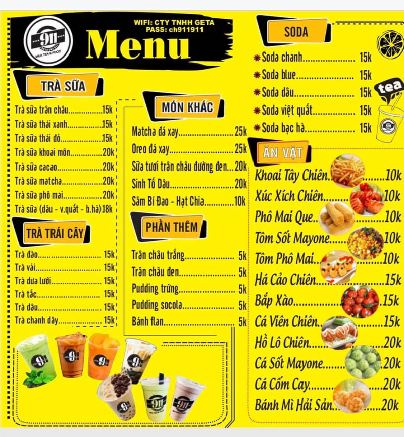 Menu của GETA