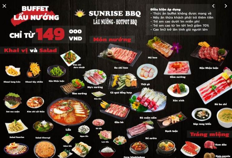 Nhà hàng Sunrise – BBQ & Hotpot – Bạch Đằng
