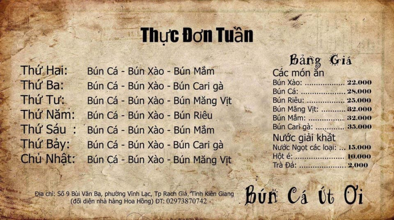 Bún cá Út Ơi