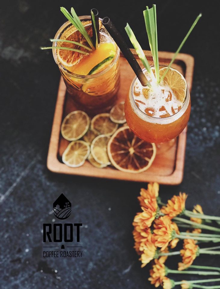 Trà đào cam sả của Root cafe