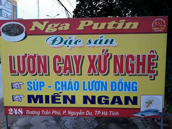 Lươn cay xứ Nghệ Nga Putin