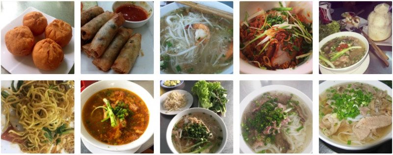 Menu đa dạng của Phở Sài Gòn