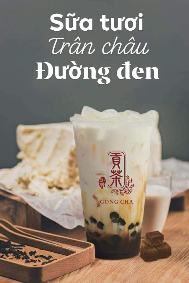 Sữa tươi trân châu đường đen tại GongCha YuZhi