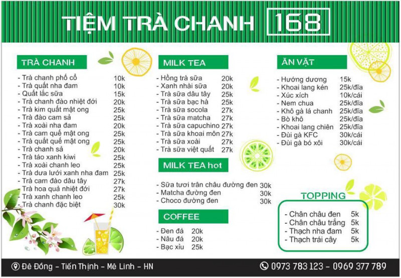 Tiệm trà chanh 168