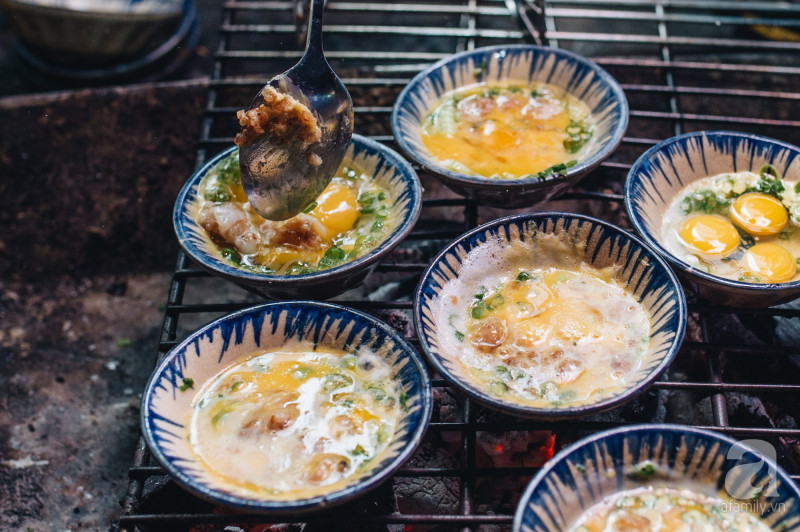 Trứng chén nướng quân khu chợ Nam Đồng